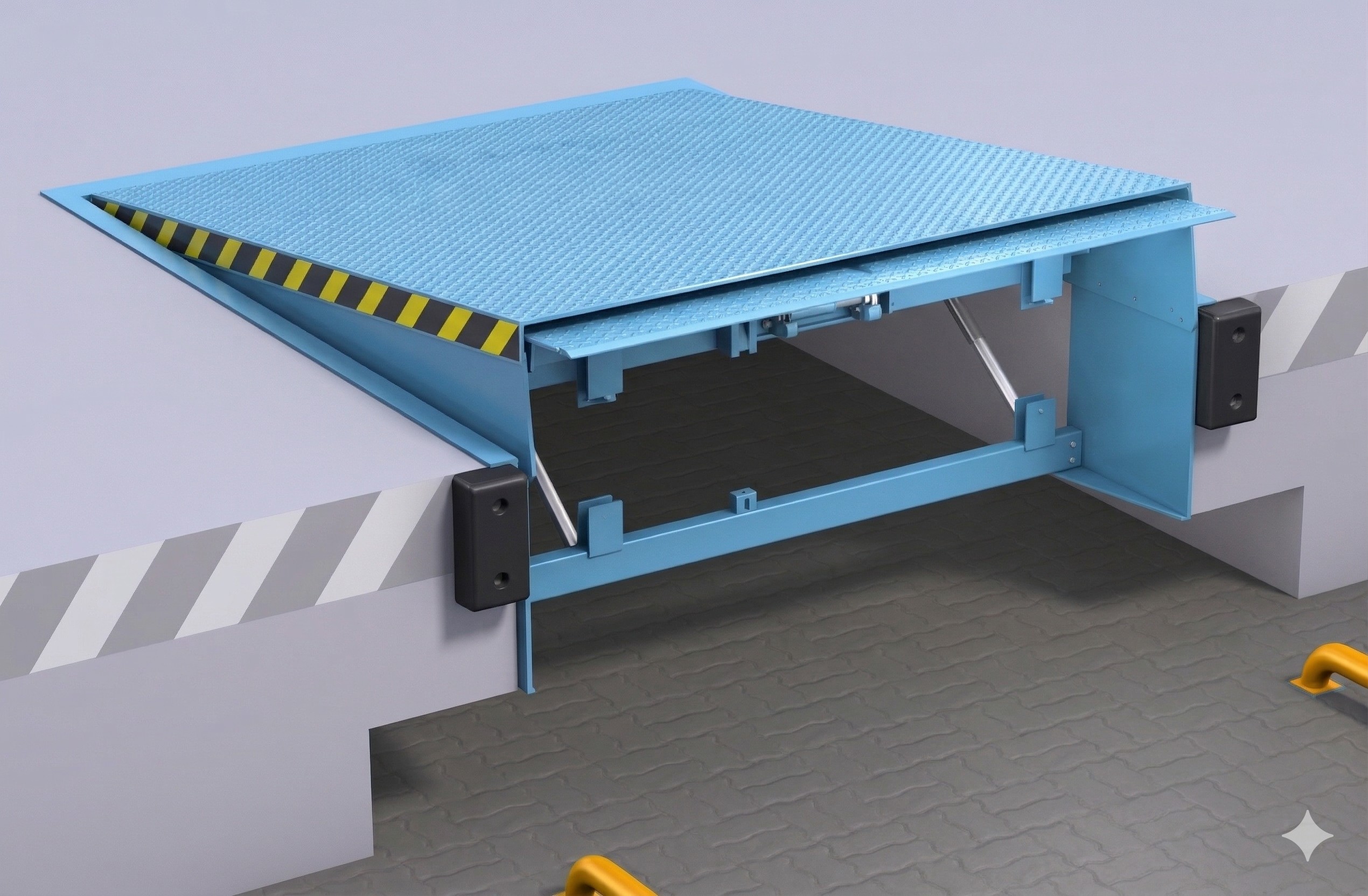 Überladebrücke Prüfung